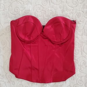 Bebe Satin Corset Top Imported Fabric Italy